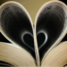 Bible with middle pages folded into a heart