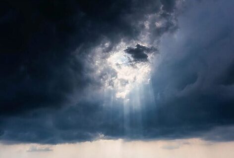 Stormy sky image illustrates life being stormy or hard