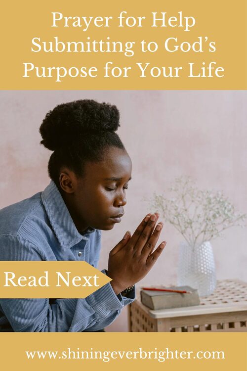 Read next image for blogpost titled prayer for help submitting to God’s purpose for your life