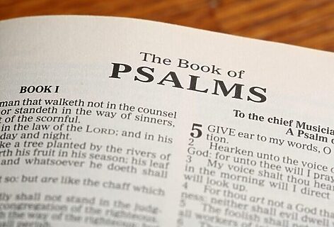 Image of Book of Psalms illustrates Psalms about God’s Love