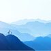 Image of 3 crosses on mountaintop illustrate Bible verses on what the Bible says about salvation