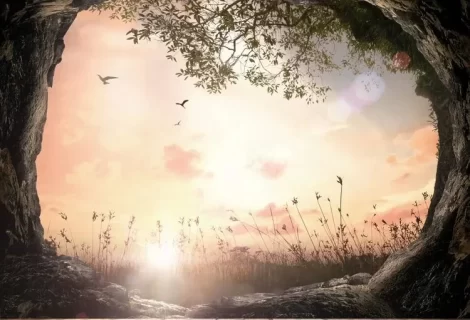 Empty tomb image represents scriptures about Jesus’s resurrection